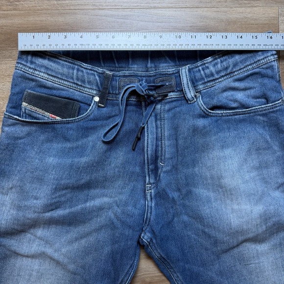 Diesel Jogg Jeans Men 32 Blue Tepphar-NE Slim Carrot Stretch Distressed 0800E - Picture 11 of 15